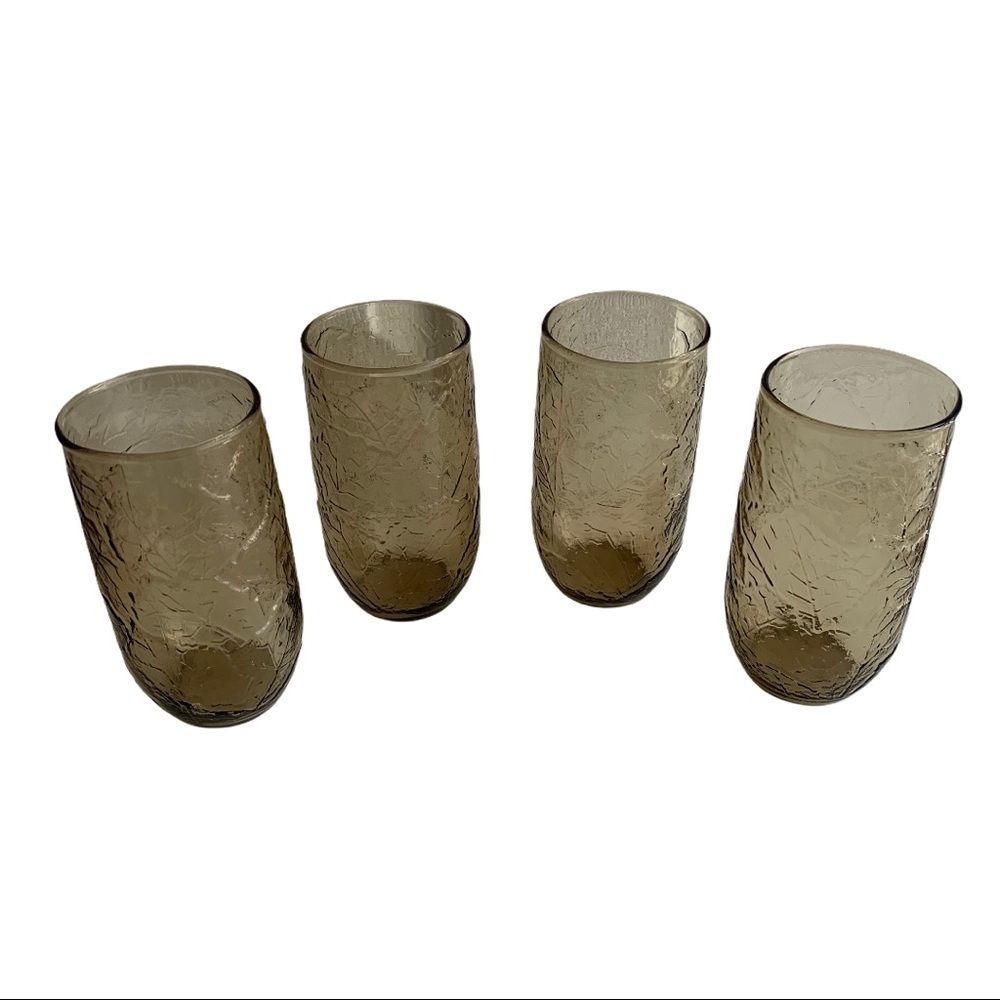 Anchor Hocking Sherwood Spicy Brown Glasses